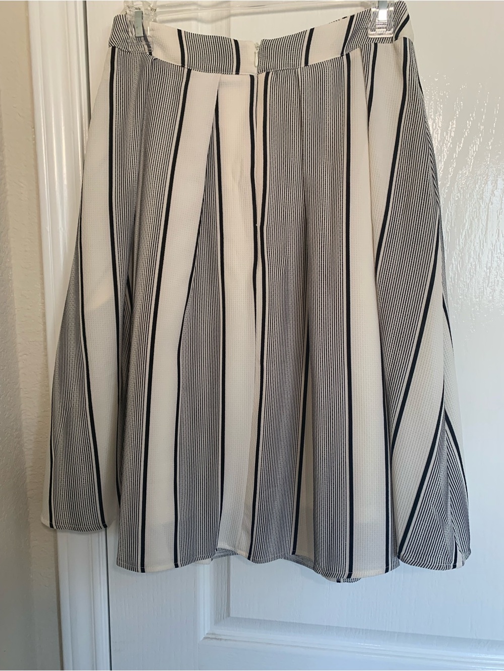 Lucy Paris Striped A-Line Women's Skirt in Black and White